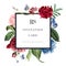 Wedding invitation floral card illustration on white background