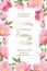 Wedding invitation hellebore anemone poppy flowers