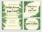 Wedding invite, invitation rsvp thank you card vector floral greenery design: beautiful leaves and branches of the sago palm, fol