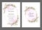 Wedding invite, invitation, save the date card design with elegant lavender  garden  anemone