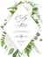 Wedding invite, invitation, save the date card floral design. Ivory white garden Peony Rose flower, Eucalyptus branch, asparagus
