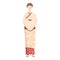 Wedding kimono icon cartoon vector. Woman person