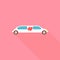 Wedding limousine icon, flat style