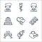 wedding line icons. linear set. quality vector line set such as heart lock, genders, weddings, snacks, hearts, wedding cake,