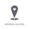 Wedding Location icon. Trendy Wedding Location logo concept on w