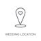 Wedding Location linear icon. Modern outline Wedding Location lo