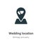 Wedding location vector icon on white background. Flat vector wedding location icon symbol sign from modern birthday and party