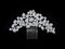 Wedding luxury silver diamonds rhinestones crystal comb barrette isolated on black