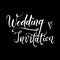 Wedding Modern hand-lettered calligraphy Invitation