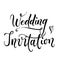Wedding Modern hand-lettered calligraphy Invitation