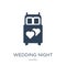 wedding night icon in trendy design style. wedding night icon isolated on white background. wedding night vector icon simple and