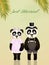Wedding of panda