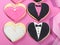 Wedding party bridal cookie favors close up