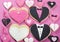 Wedding party bridal cookie favors with small hearts