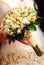 Wedding peach-coloured bouquet