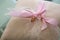 Wedding Pillow gold ring cushion pink band