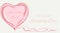 Wedding pink sweet heart background