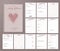 Wedding planner printable design with checklists, important date