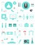 Wedding Planning Icons and Infographic Elements Set