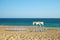 Wedding preparation on beach