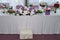 Wedding presidium with flowers. Floral arrangement