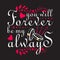 Wedding Quotes and Slogan good for Tee. You Will Forever be My Always