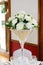 Wedding reception floral arrangment