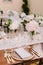 Wedding reception party banquet table coverage