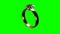 wedding ring with gem on chroma key screen with empty place on left, isolated, fictional design - object 3D illustration