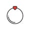 Wedding ring line icon with heart. Love sign and symbol. Love, couple, relationship, dating, wedding, holiday, romantic