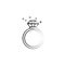 wedding ring sketch illustration. Element of wedding icon for mobile concept and web apps. Sketch style wedding ring icon can be u