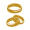 Wedding Ring Wedding jewelry Marriage symbol. Vector LogoTemplate Design.
