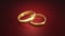 Wedding Rings. 3D animation