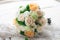 Wedding rings bouquet marriage white bride