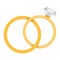 Wedding rings flat icon, valentines day