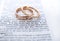 Wedding rings and Spanish Bible scripture