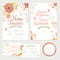 Wedding romantic floral Save the Date invitations