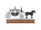 wedding royal carriage classic wagon logo template design for brand or company and other