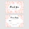 Wedding RSVP card template with cherry blossom flower
