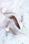 Wedding shoes bride morning