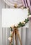 Wedding Sign. Wedding Board Mockup with flowers on top of it