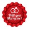 Wedding star. Will you marry me sticker.