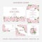 WEDDING STATIONERY Floral Template Vector Illustration Set