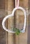 Wedding symbol white heart with flowers
