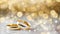 wedding symbols two golden weading rings