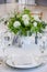 Wedding table set for fine dining at a fancy catered event - wedding table series