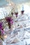 Wedding tables set for fine dining