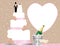 Wedding tea with cake and champagne bucket