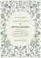 Wedding thanks invitation. Beautiful realistic flowers heliotrope card. Frame Petunia. Vector engraving victorian Illustration