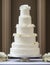 Wedding Theme, Modern style wedding cake intricate motif with white and soft peach color rose decoration